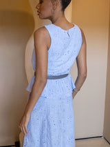Conjunto Laise Regata e Saia Azul