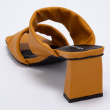 Mule Feminino Curve Soft Salto Médio - Pêssego