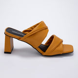 Mule Feminino Curve Soft Salto Médio - Pêssego