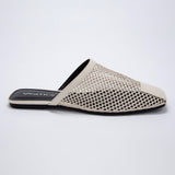 Mule Feminino Tela - Off White