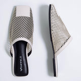 Mule Feminino Tela - Off White