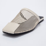 Mule Feminino Tela - Off White