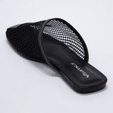 Mule Feminino Tela - Preto