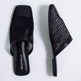 Mule Feminino Tela - Preto