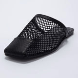 Mule Feminino Tela - Preto