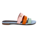 Sandália Rasteira Três Tiras  Alecrim