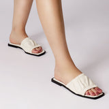Sandália Rasteira Flat Comfort  Offwhite