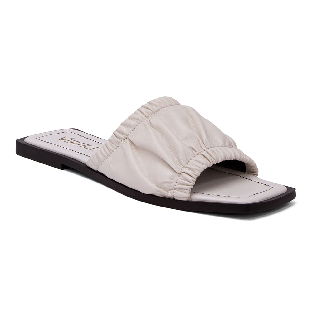 Sandália Rasteira Flat Comfort  Offwhite