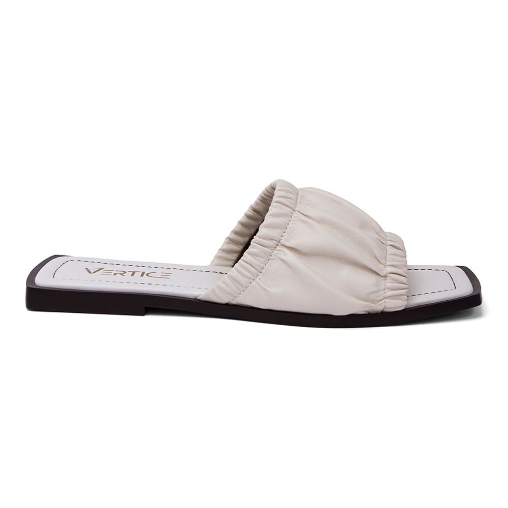 Sandália Rasteira Flat Comfort  Offwhite