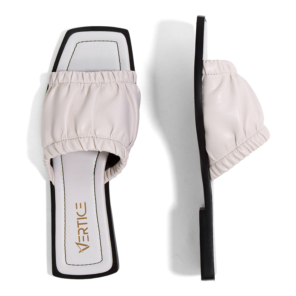 Sandália Rasteira Flat Comfort  Offwhite