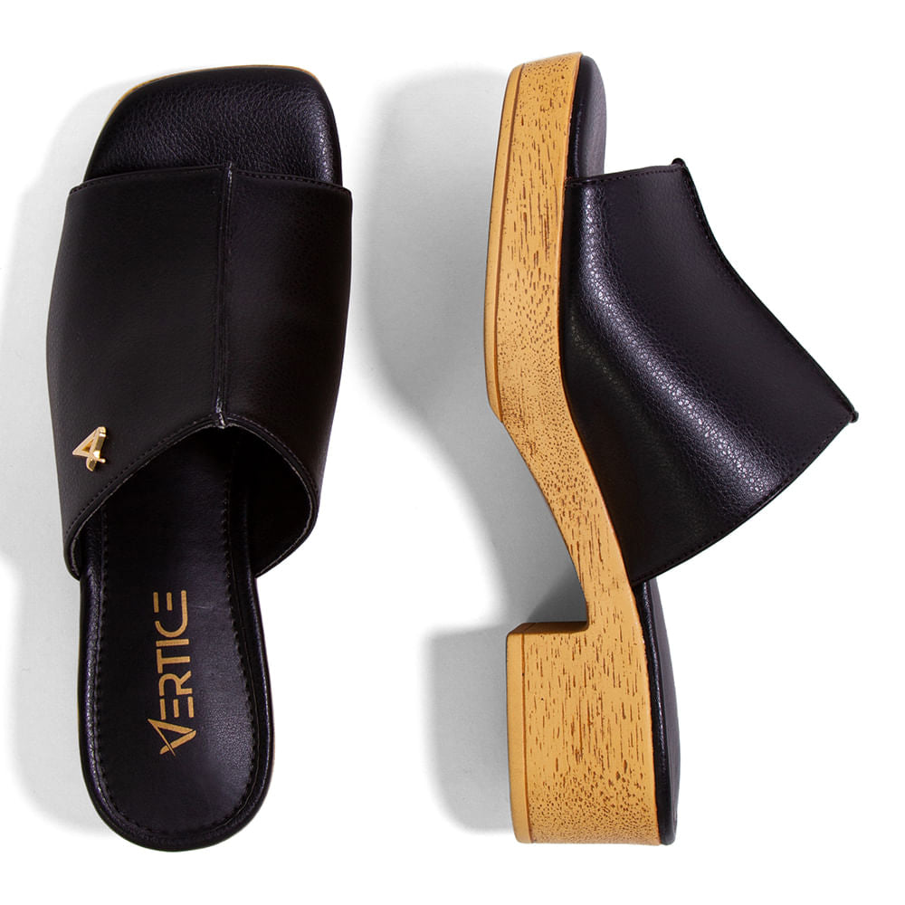 Mule Clog Comfort  Preto
