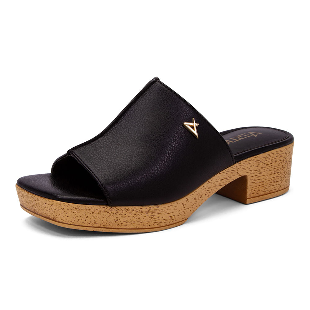 Mule Clog Comfort  Preto