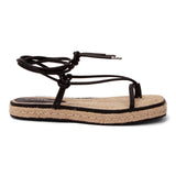Sandália Espadrille Flatform Corda  Preto
