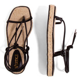 Sandália Espadrille Flatform Corda  Preto