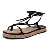 Sandália Espadrille Flatform Corda  Preto