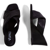 Mule Anabela Tiras Cruzadas Preto