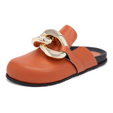 Mule Clog Corrente  Terracota