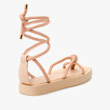Sandália Plataforma Corda Nude