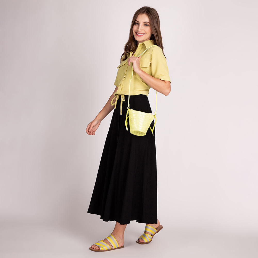 Sandália Rasteira Slide  Natural