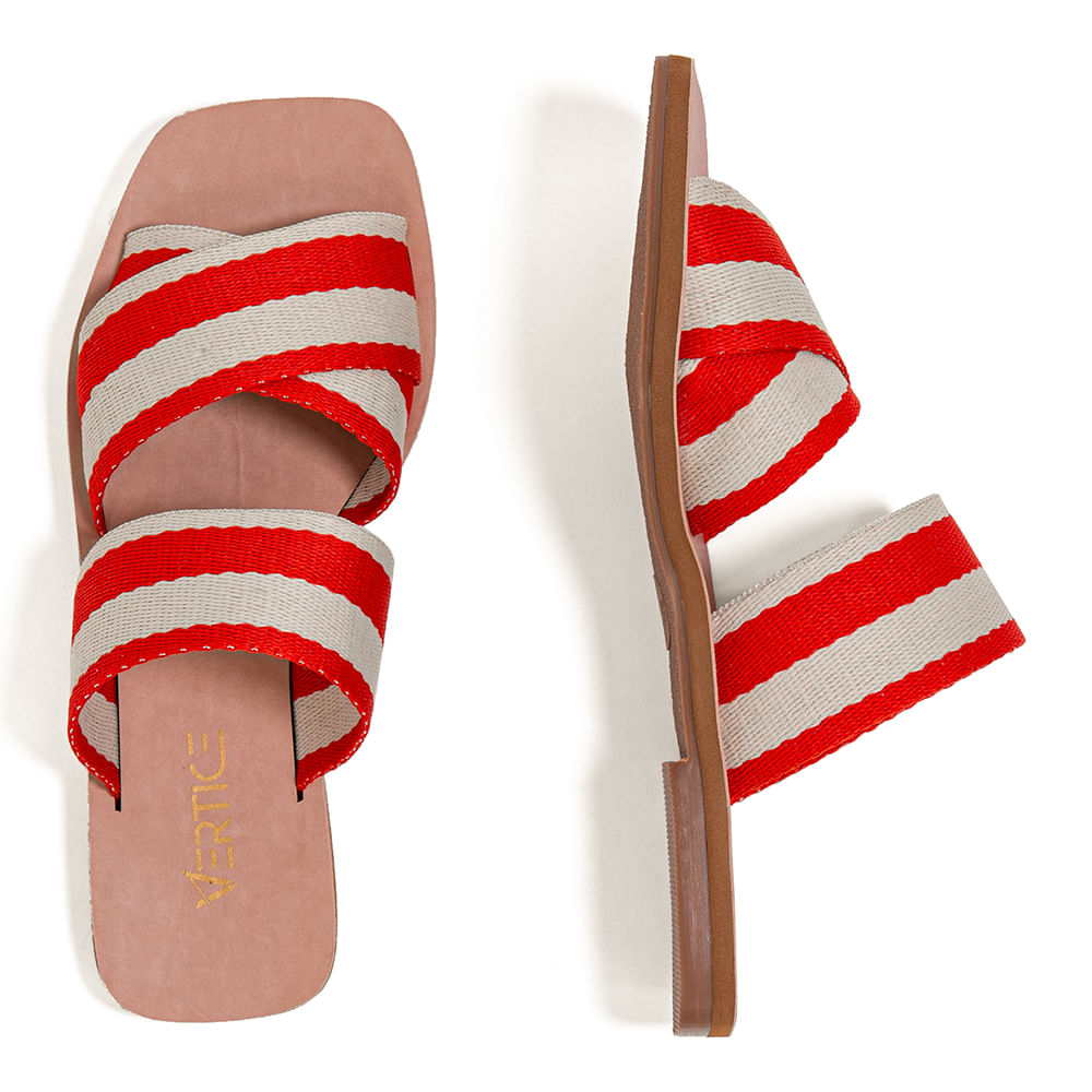 Sandália Rasteira Slide  Orange