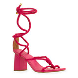 Sandália Bloco Cordão Rosa