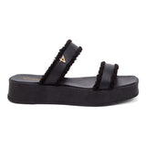 Sandália Flatform Duas Tiras  Preto