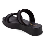 Sandália Flatform Duas Tiras  Preto