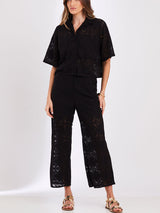 Camisa Renda Floranza Preto