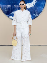 Conjunto Laise Calça e Camisa Offwhite