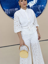 Conjunto Laise Calça e Camisa Offwhite