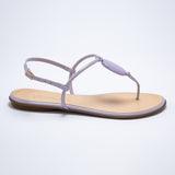 Rasteira Flat Feminina Enfeite Resina - Lilla