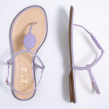 Rasteira Flat Feminina Enfeite Resina - Lilla