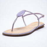 Rasteira Flat Feminina Enfeite Resina - Lilla