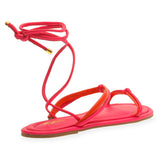 Sandália Rasteira Bicolor Pink