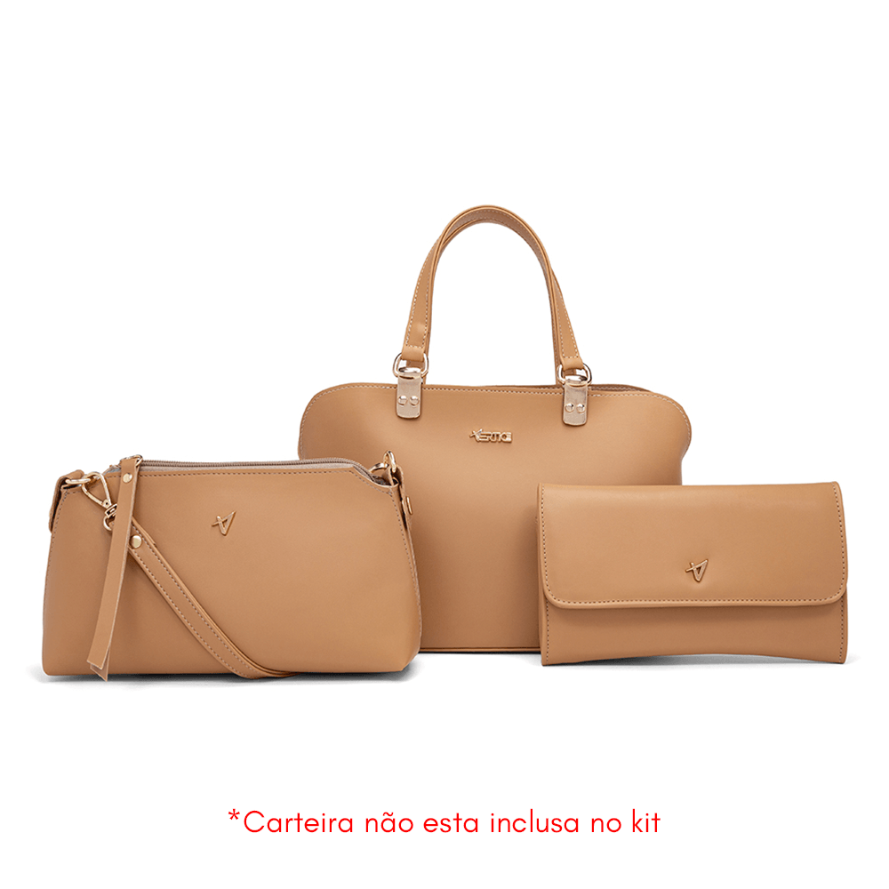 Kit Bolsa P Duas Peças Removível Nude
