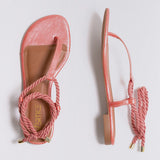 Rasteira Feminina Corda - Rose