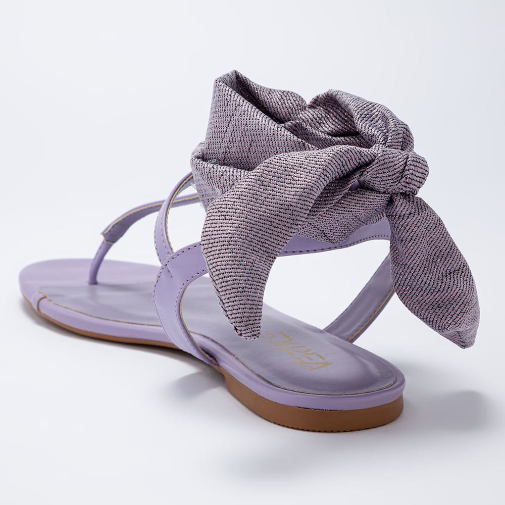Rasteira Feminina Amarração Tornozelo - Lavanda