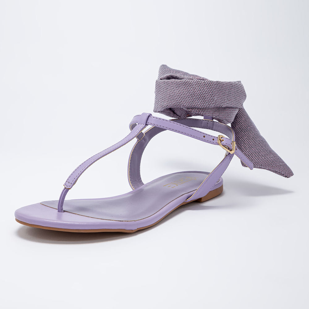 Rasteira Feminina Amarração Tornozelo - Lavanda