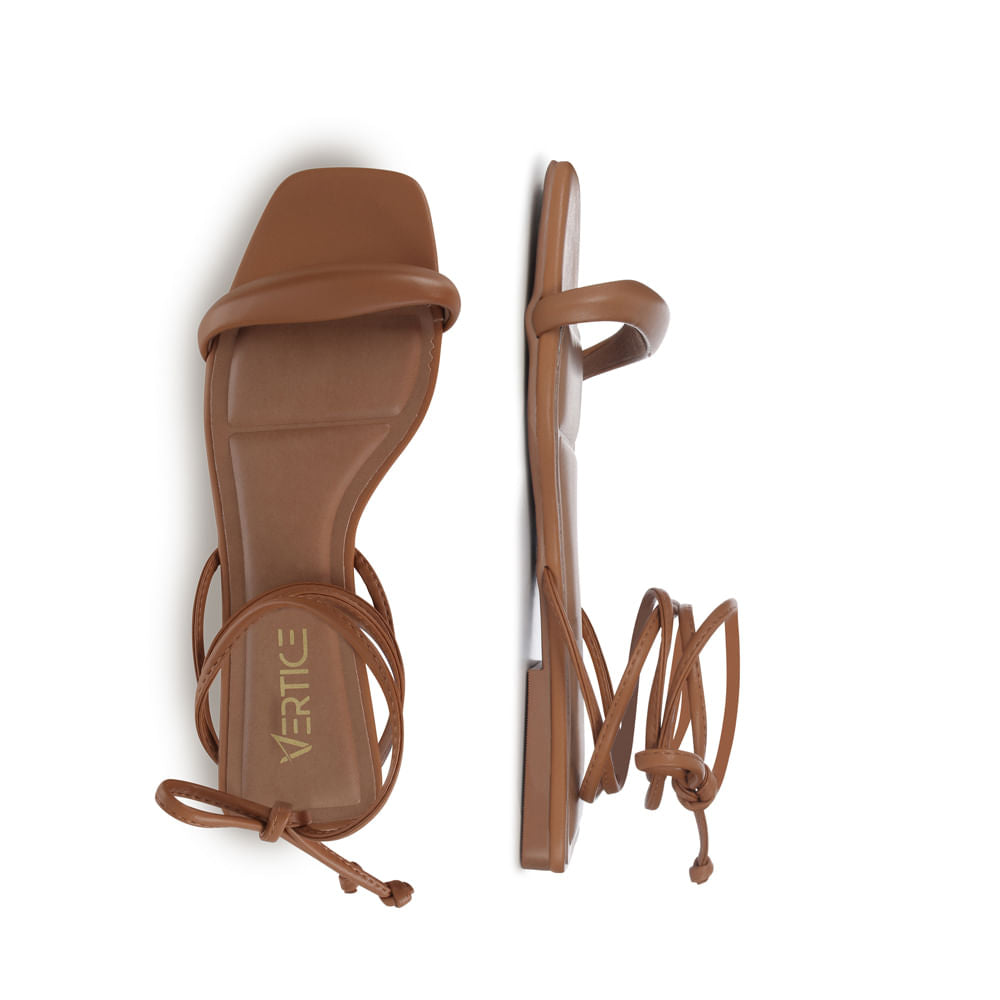 Sandália Rasteira Matelassê Puffy  Caramelo