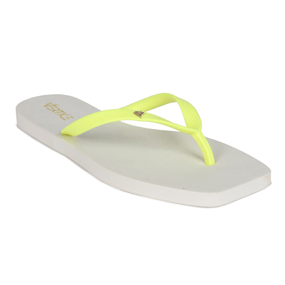 Chinelo Tira Lisa   Lima/offwhite