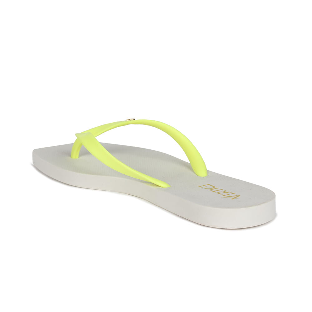 Chinelo Tira Lisa   Lima/offwhite