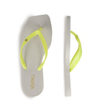 Chinelo Tira Lisa   Lima/offwhite