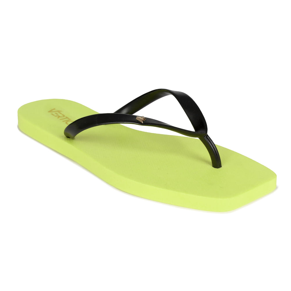 Chinelo Tira Lisa  Preto/lima
