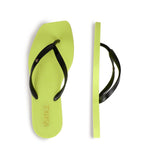 Chinelo Tira Lisa  Preto/lima