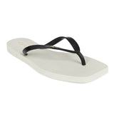 Chinelo Tira Lisa Preto\Offwhite