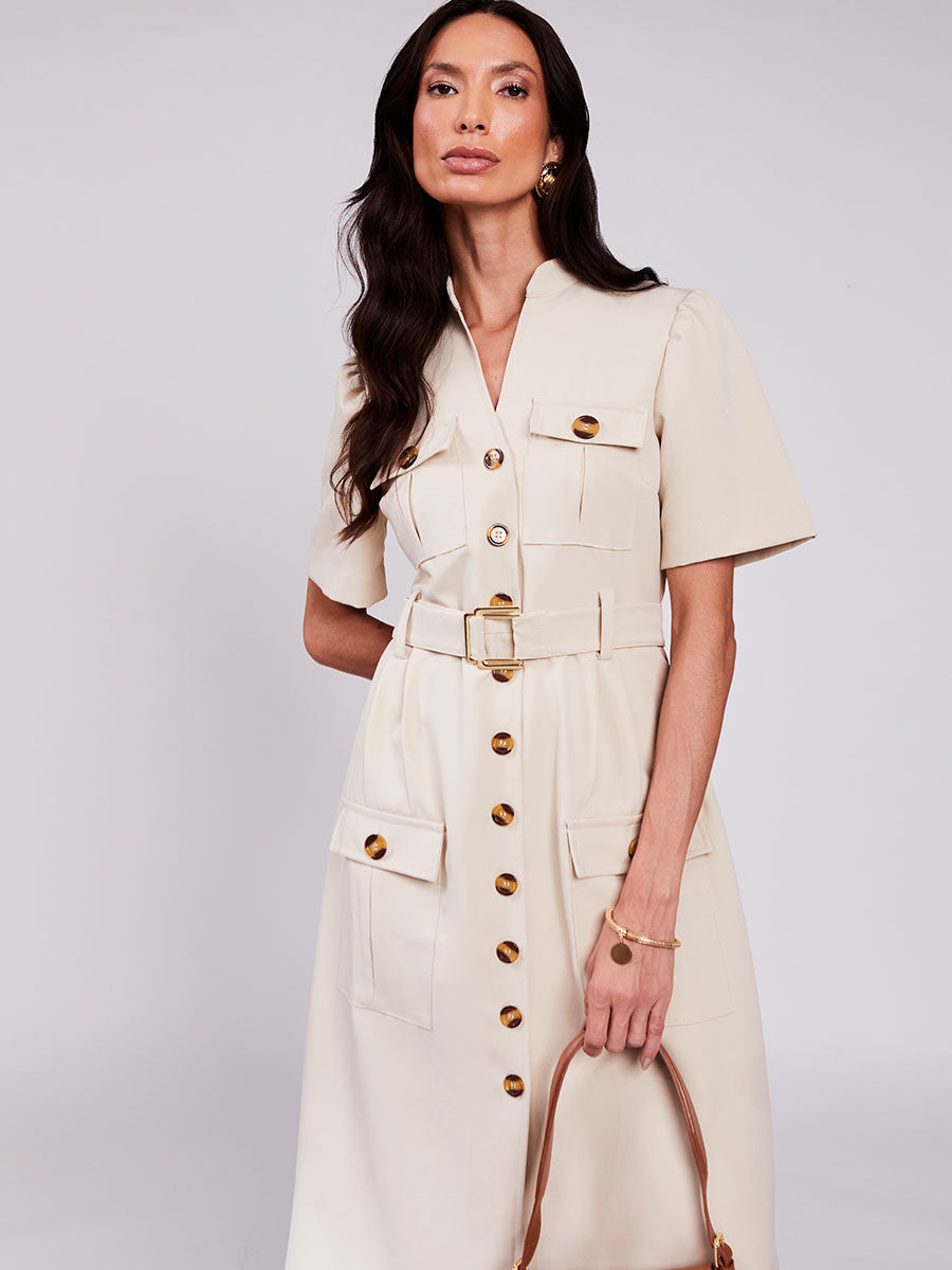 Chemise Utilitario Alfaiataria Areia