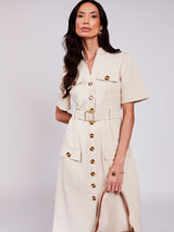 Chemise Utilitario Alfaiataria Areia