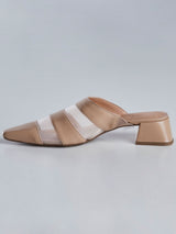 Mule Bico Fino com Tiras Nude