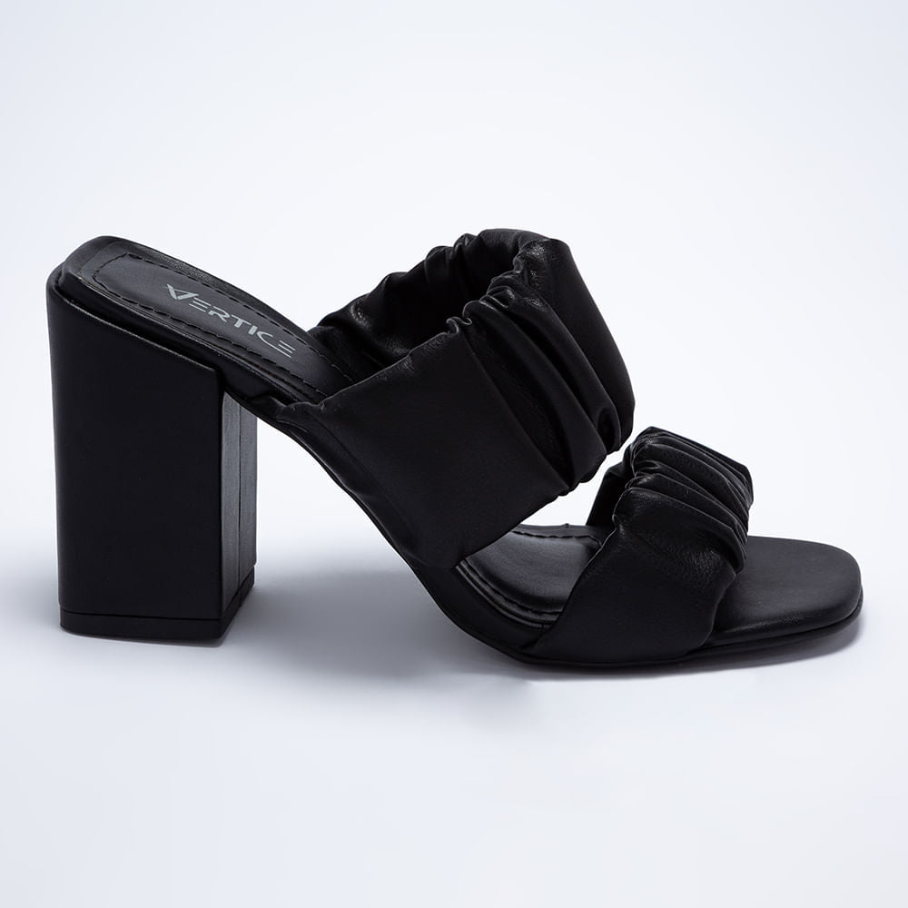 Mule Feminino Tira Soft Volume Salto Bloco