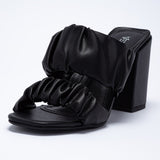 Mule Feminino Tira Soft Volume Salto Bloco